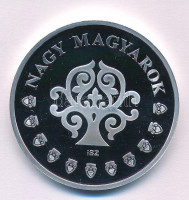 ifj. Szlávics László (1959-) 2011. 'Nagy Magyarok / Liszt Ferenc' ezüstözött Cu emlékérem tanúsítvánnyal (40mm) T:PP