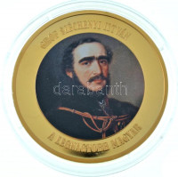 2021. 'Gróf Széchenyi István, a legnagyobb magyar / Ha Isten velünk, ki ellenünk?' aranyozott fém multicolor emlékérem (38mm) T:PP