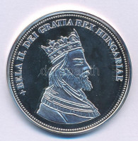 DN 'Királyi koronák - II. Béla / 5 korona 1909' Ag emlékérem tanúsítvánnyal (20g/0.999/38,61mm) T:PP patina