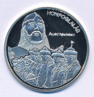 DN 'Nemzetünk nagyjai - Árpád fejedelem' Ag emlékérem tanúsítvánnyal (10,37g/0.999/35mm) T:PP folt