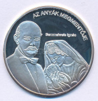 DN 'Nemzetünk nagyjai - Semmelweis Ignác' Ag emlékérem tanúsítvánnyal (10,37g/0.999/35mm) T:PP