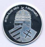 DN 'Nemzetünk nagyjai - Kossuth Lajos' kétoldalas Ag emlékérem tanúsítvánnyal (10,37g/0,999/35mm) T:PP patina