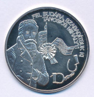 DN 'Nemzetünk nagyjai - Táncsics Mihály' Ag emlékérem tanúsítvánnyal (10,37g/0.999/35mm) T:PP