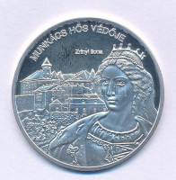 DN 'Nemzetünk nagyjai - Zrínyi Ilona' Ag emlékérem tanúsítvánnyal (10,37g/0.999/35mm) T:PP patina
