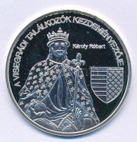 DN 'Nemzetünk nagyjai - Károly Róbert' Ag emlékérem kapszulában, tanúsítvánnyal (10,37g/0.999/35mm) T:PP