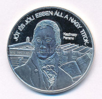 DN 'Nemzetünk nagyjai - Kazinczy Ferenc' jelzett Ag emlékérem kapszulában, tanúsítvánnyal (15g/0.333/35mm) T:PP