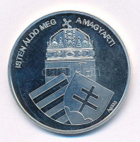 DN 'Nemzetünk nagyjai -Szent László király' jelzett Ag emlékérem kapszulában, tanúsítvánnyal (15g/0.333/35mm) T:PP