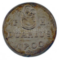 DN ' Magyarok Kincstára - I. Lipót duárius' ezüstözött Cu emlékérem sérült kapszulában (13mm) T:PP patina
