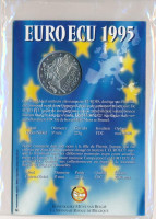 Belgium 1995. 1E Cu-Ni 'Europa' díszlapon T:UNCBelgium 1995. 1 Euro Ecu Cu-Ni 'Europa' on decorative sheet C:UNC