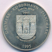 Dánia 1995. 5E Cu-Ni '550 éves a főváros' T:BU Denmark 1995. 5 Ecu Cu-Ni '550 Years of the Capital' C:BU