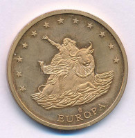 Németország 1993. 'ECU / Europa' bronz emlékérem kapszulában (29mm) T:PPGermany 1993. 'ECU / Europa' bronze medallion in capsule (29mm) C:PP