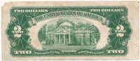 Amerikai Egyesült Államok 1928F (1946-1949) 2$ piros pecséttel, 'William Alexander Julian - John Wesley Snyder' T:F,VG erős papír, de anyaghiány, foltUSA 1928F (1946-1949) 2 Dollars with red seal, 'William Alexander Julian - John Wesley