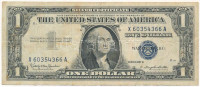 Amerikai Egyesült Államok 1963-1965. (1957B) 1$ 'Silver Certificate - kisméretű', kék pecsét, 'Kathryn O'Hay Granahan - C. Douglas Dillon' T:F folt USA 1963-1965. (1957B) 1 Dollar 'Silver Certificate - Small size', blue seal, 'Kathryn O'Hay
