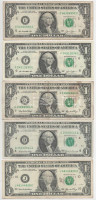 Amerikai Egyesült Államok 1963-2013. 1$ (10x), mind zöld pecséttel T:F közte szép papír isUSA 1963-2013. 1 Dollar (10x), all with green seal C:F with nice paper