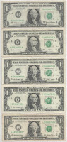 Amerikai Egyesült Államok 1963-2013. 1$ (10x), mind zöld pecséttel T:F közte szép papír isUSA 1963-2013. 1 Dollar (10x), all with green seal C:F with nice paper