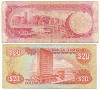 Barbados DN (1973) 1$ + Jamaika 1989. 20$ T:F,VGBarbados ND (1973) 1 Dollar + Jamaica 1989. 20 Dollars C:F,VG
