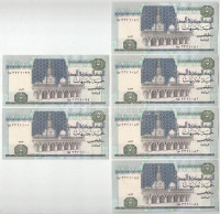 Egyiptom 1982-1984. 5P (6x) 2+4 felosztásban sorszámkövetők T:UNC,AUEgyőt 1982-1984. 5 Pounds (6x) consecutive serials in 2+4 ration C:UNC,AU