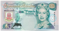 Gibraltár 2000. 5P 'Millennium' emlékkiadás T:UNCGibraltar 2000. 5 Pounds 'Millennium' commemorative issue C:UNCKrause P#29