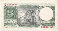 Spanyolország 1954. 5P T:VF,F több sarokhajlásSpain 1954. 5 Pesetas C:VF,F few corner foldsKrause P#146a.2