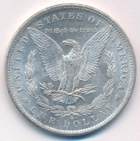 Amerikai Egyesült Államok 1884O 1$ Ag 'Morgan' T:AU,XF kis patina, kis ph.USA 1884O 1 Dollar Ag 'Morgan' C:AU,XF small edge error, small patinaKrause KM#110