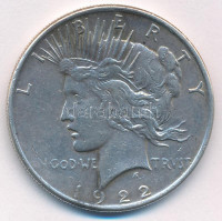 Amerikai Egyesült Államok 1922. 1$ Ag 'Béke' T:XF,VF karcUSA 1922. 1 Dollar Ag 'Peace' C:XF,VF scratchKrause KM#150