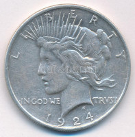 Amerikai Egyesült Államok 1924. 1$ Ag 'Liberty' T:AU,XFUSA 1924. 1 Dollar Ag 'Liberty' C:AU,XF Krause KM#150