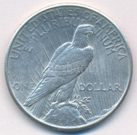 Amerikai Egyesült Államok 1925. 1$ Ag 'Béke' T:AU kis karcUSA 1925. 1 Dollar Ag 'Peace' C:AU small scratchKrause KM#150