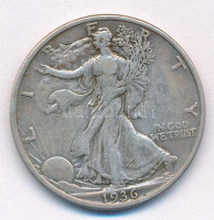 Amerikai Egyesült Államok 1936. 1/2$ Ag 'Walking Liberty' T:XFUnited States of America 1936. 1/2$ Ag 'Walking Liberty' C:XFKrause KM#142