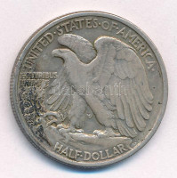 Amerikai Egyesült Államok 1937. 1/2$ Ag 'Walking Liberty' T:VF patinaUnited States of America 1937. 1/2 Dollar Ag 'Walking Liberty' C:VF patinaKrause KM#142