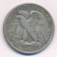 Amerikai Egyesült Államok 1937. 1/2$ Ag 'Walking Liberty' T:VF patinaUnited States of America 1937. 1/2 Dollar Ag 'Walking Liberty' C:VF patinaKrause KM#142