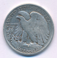 Amerikai Egyesül Államok 1944S 1/2$ Ag 'Walking Liberty' T:F USA 1944S 1/2 Dollar Ag 'Walking Liberty' C:F Krause KM#142