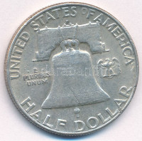 Amerikai Egyesült Államok 1952D 1/2$ Ag 'Franklin' T:XF,VF patinaUSA 1952D 1/2 Dollar Ag 'Franklin' C:XF,VF patina Krause KM#199