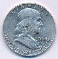Amerikai Egyesült Államok 1963. 1/2$ Ag 'Franklin' T:VF,F USA 1963. 1/2 Dollar Ag 'Franklin' C:VF,FKrause KM#199