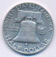 Amerikai Egyesült Államok 1963. 1/2$ Ag 'Franklin' T:VF,F USA 1963. 1/2 Dollar Ag 'Franklin' C:VF,FKrause KM#199