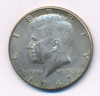 Amerikai Egyesült Államok 1967. 1/2$ Ag 'Kennedy' T:XF patina USA 1967. 1/2 Dollar Ag 'Kennedy' C:XF patina Krause KM#202a