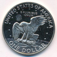 Amerikai Egyesült Államok 1971S 1$ Ag 'Eisenhower' tanúsítvánnyal T:PP kis patinaUSA 1971S 1 Dollar Ag 'Eisenhower' with certificate C:PP small patinaKrause KM#203a