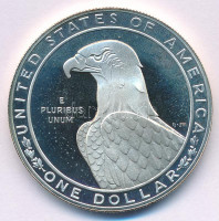 Amerikai Egyesült Államok 1983S 1$ Ag 'XXIII. Nyári Olimpiai Játékok, Los Angeles' kapszulában T:PP USA 1983S 1 Dollar Ag 'Los Angeles XXIII Olympiad' in capsule C:PP Krause KM#209
