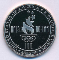 Amerikai Egyesült Államok 1996S 1/2$ Cu-Ni 'Atlantai Olimpia - Női labdarúgás' kapszulában T:PP USA 1996S 1/2 Dollar Cu-Ni 'Atlanta Olympics - Women's Soccer' in capsule C:PPKrause KM#271