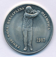 Andorra 1987. 2D Cu-Ni 'XXIV. Nyári Olimpia Szöul - Tenisz' kapszulában T:UNC patinaAndorra 1987. 2 Diners Cu-Ni '24th Summer Olympics Seoul - Tennis' in capsule C:UNC patinaKrause KM#40