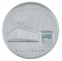 Ausztrália 2004. 5D Ag 'Sydney-től Athénig a 2004-es Olimpia' T:PPAustralia 2004. 5 Dollars Ag 'Sydney to Athens - Olympics 2004' C:PPKrause KM#727