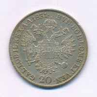 Ausztria 1831A 20kr Ag 'I. Ferenc' T:VF karc, patinaAustria 1831A 20 Kreuzer Ag 'Franz I' C:VF scratch, patinaKrause KM#2147