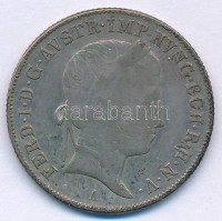 Ausztria 1848A 20kr Ag 'I. Ferdinánd' T:XF patina, karc.Austria 1848A 20 Kreuzer Ag 'Ferdinand I' C:XF patina, scratchKrause KM#2208
