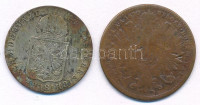Ausztria 1849C 6kr Ag + Ausztria 1870. 20kr 'Ferenc József' bronz, korabeli hamis? T:F patina Austria 1849C 6 Kreuzer Ag + 1870. 20kr bronze 'Franz Joseph', contemporary fake? C:F patina Krause KM#2200