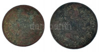 Ausztria 1859A 5/10kr Cu + 1859A 1kr Cu T:F patinaAustria 1859A 5/10 Kreuzer Cu + 1859A 1 Kreuzer Cu C:F patina