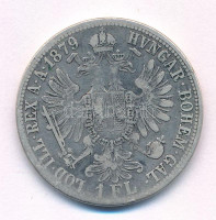Ausztria 1879. 1Fl Ag 'Ferenc József' T:VF.F ph.Austria 1879. 1 Florin Ag 'Franz Joseph' C:VF,F edge errorKrause KM#2222