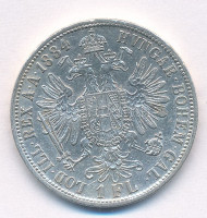 Ausztria 1884. 1Fl Ag 'Ferenc József' T:XF,VF Austria 1884. 1 Florin Ag 'Franz Joseph' C:XF,VF Krause KM#2222