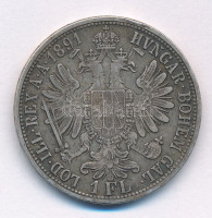 Ausztria 1891. 1Fl Ag 'Ferenc József' T:1- patinaAustria 1891. 1 Florin Ag 'Franz Joseph' C:AU patina Krause KM#2222