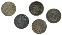 Ausztria 1893-1900. 1K 'Ferenc József' (5xklf) T:F patinaAustria 1893-1900. 1 Corona Ag 'Franz Joseph' (5xdiff) C:F patinaKrause KM#2804