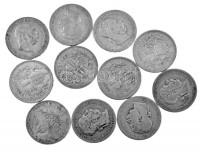 Ausztria 1893-1914. 1K Ag 'Ferenc József' (11xklf) közte az 1908-as jubileumi kiadás T:XF-FAustria 1893-1914. 1 Corona Ag 'Franz Joseph' (11xdiff) with 1908 jubilee issue C:XF-F