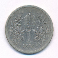 Ausztria 1894. 1K Ag 'Ferenc József' T:F Austria 1894. 1 Corona Ag 'Franz Joseph' C:F Krause KM#2804